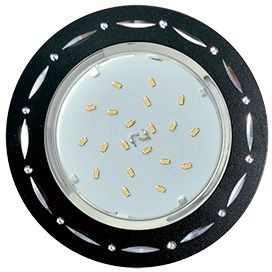 Ecola GX53 H4 DL5385 св-к Точки-полоски по кругу Черный/Алюм. 20x110 FB5385ECB (10!)