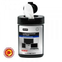 Салфетки Attache Selection в тубе д/мониторов, оптики, экранов 100шт/уп, р-р салфетки 90*115мм