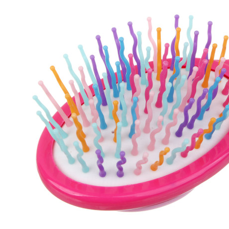 ЮНИLOOK Расческа массажная с декором, пластик, 14х6см, 4 дизайна