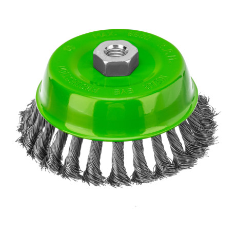 Щетка для УШМ, 125 мм, М14, "чашка", крученая металлическая проволока Сибртех