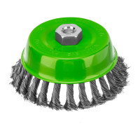 Щетка для УШМ, 125 мм, М14, &quot;чашка&quot;, крученая металлическая проволока Сибртех