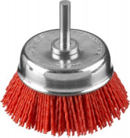 ЗУБР &quot;ПРОФЕССИОНАЛ&quot;. Щетка чашечная для дрели, нейлоновая проволока с абразивным покрытием, 75мм