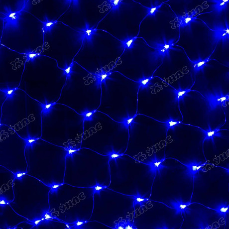 Гирлянда сетка LED LW/1-7 132 лампочек, прозрачный провод 1,5*1,5 синий
