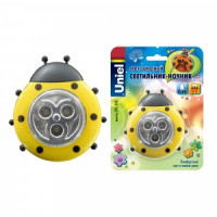 Uniel DTL-354 ночник 0.5W 3LED Божья коровка/Yellow (3xR03 не в компл) пластик, желтый, BL