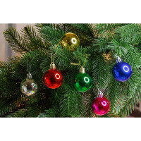 Шар Т107 6шт 4см (глянцевые) микс (400)