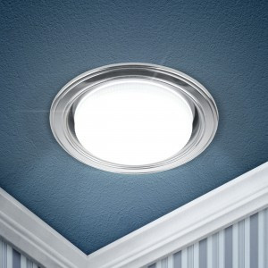 ЭРА KL35 SL/CH св-к встр. под лампу GX53,220V, 13W,серебро/хром 2846