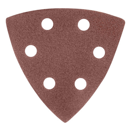 Треугольник абразивный на ворсовой подложке под "липучку", перфорированный, P 40, 93 мм, 5 шт Matrix
