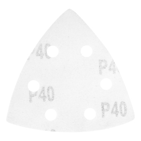 Треугольник абразивный на ворсовой подложке под "липучку", перфорированный, P 40, 93 мм, 5 шт Matrix