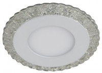 ЭРА DK LED 14 SL/WH св-к св/д круглый &quot;белая подсветка&quot; 3+3W прозрачный/белый (60/120