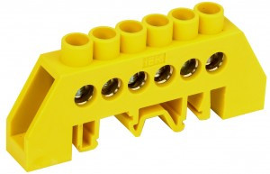 IEK шина PE "земля" в комб DIN-изол "Стойка" ШНИ-8х12-6-КС-Ж