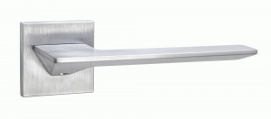Ручка дверная компл.квадрат.основ. PUERTO Латте SLIM супер сатин хром INAL 543-03 slim SSC