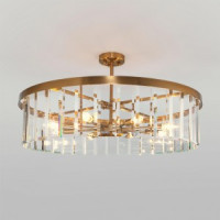 Bogate&#039;s люстра E14 8x60W 800х0х450 металл прозрач/латунь Eclipse 358/8 a057295