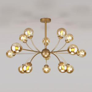 Eurosvet люстра 15x5W G9 960х960х590 мет янтарный/золотой Astro 30180 Умный дом a057464