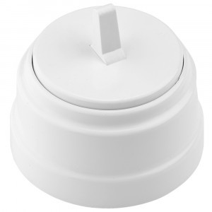 Bylectrica РЕТРО выкл. тумблерный 1 кл. ОУ (корп. ABS-пластик) (10А), БЕЛЫЙ А110-2203