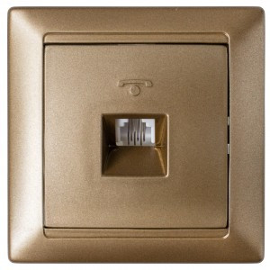 Bylectrica СТИЛЬ Роз. телефонная 4-х конт. бронза, (ТР4-034 бронза)