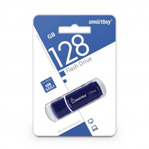Флэш-диск (флэшка) USB 3.0 Smartbuy 128GB Crown Blue (SB128GBCRW-Bl)
