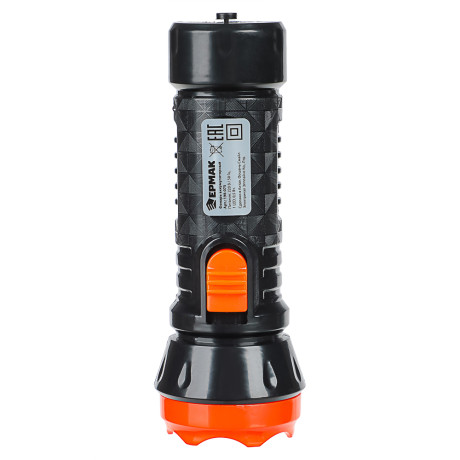 Фонарь ручной тм ЕРМАК, аккумуляторный, 1х0,5 Вт LED, вилка 220В, пластик, 12,3x4,3см