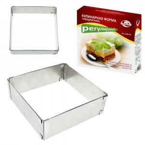 Форма кулинарная регулируемая, 15*15*5см-28*28*5см, нерж.сталь AN8-29 Мультидом