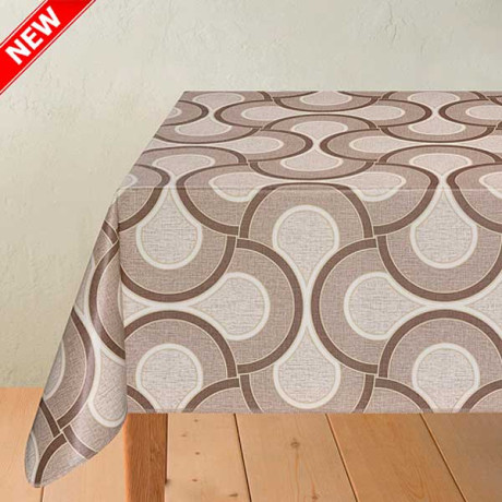 Клеенка 140*20 ДЕКОРАМА 42В (волна корич.) ТУРЦИЯ