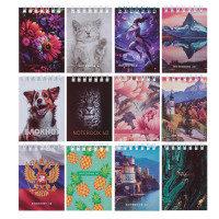 ClipStudio Блокнот А7 40 листов, офсет, обложка картон, спираль, в клетку