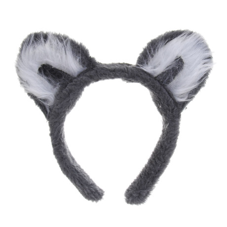 СНОУ БУМ Ободок "Кошачьи ушки", диаметр 10см, пластик, полиэстер