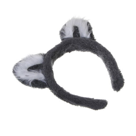 СНОУ БУМ Ободок "Кошачьи ушки", диаметр 10см, пластик, полиэстер