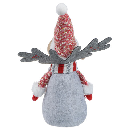 СНОУ БУМ Фигура декоративная "Лось" 39 см, полиэстер, красный, серый