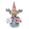 СНОУ БУМ Фигура декоративная "Лось" 39 см, полиэстер, красный, серый