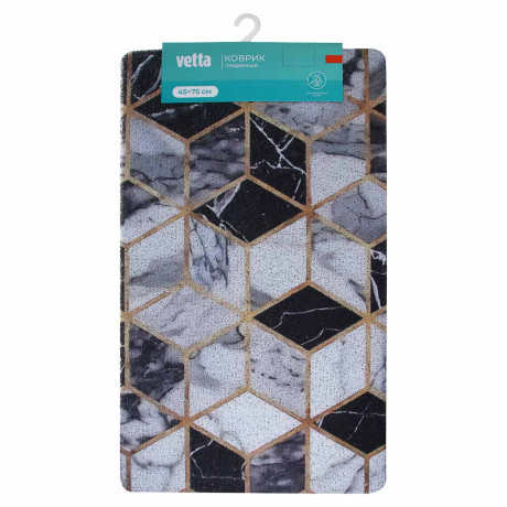 Коврик придверный тм VETTA Print, ПВХ, 44х74 см, 3 дизайна, резиновая подложка
