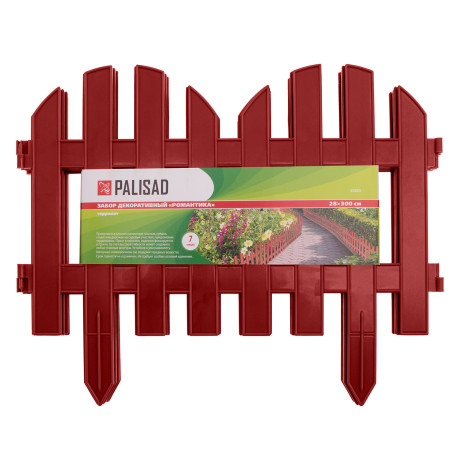 Забор декоративный "Романтика", 28 х 300 см, терракот, Palisad