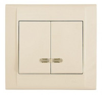 Makel Defne выкл. СУ 2 кл. крем. (инд.) 42010023