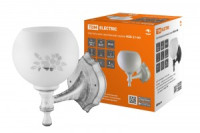 TDM св-к бра НББ 21-60-1321 УХЛ4 (белый под серебро плафон полушар &quot;цветы&quot; стекло) SQ0370-0203