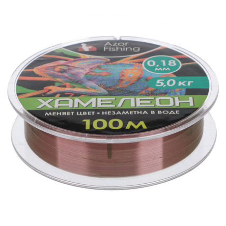 AZOR FISHING Леска "Хамелеон", нейлон, 100м, 0,18мм, 5,0кг
