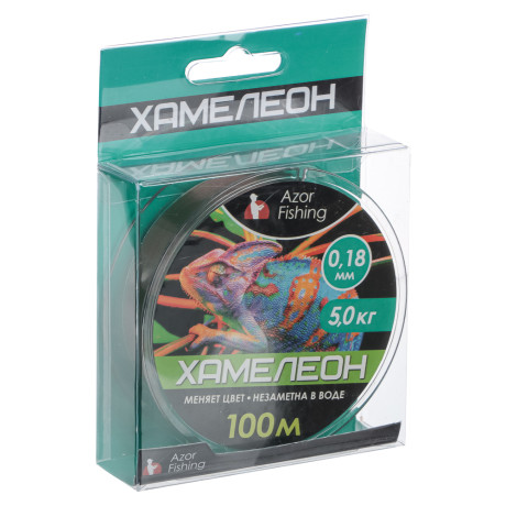 AZOR FISHING Леска "Хамелеон", нейлон, 100м, 0,18мм, 5,0кг
