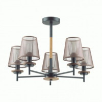 LUMION 4498/5C COUNTY LN21 200 черн. дерево. коричн. люстра E14 5x40W 220V 420x600 BETSY