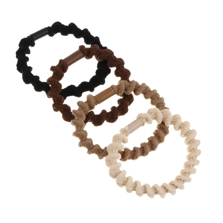 ЮНИLOOK Резинки для волос 4шт, d5,5см, полиэстер, ACS25-16