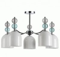 LUMION 5235/5C MODERNI LN23 хром/стекл белый люстра E27 5x40W 220V 410x700 GILLIAN