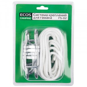Система креплений для гамака, FS-02 (2 веревки, 2 крючка, 2 стопора) 101180