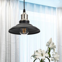 ЭРА PL4 BK/BN LOFT Подвес металл, E27, max 60W, d203 , шагрень черный/темный никель (10/210) 4