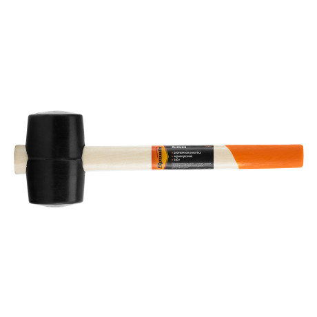 Киянка резиновая, 340 г, черная резина, деревянная рукоятка Sparta