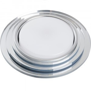 Feron св-к встр. GX53 CD5024 св/д подсветка 4K круг прозрачный хром 125(80)x25 40524