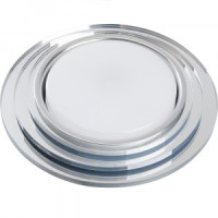 Feron св-к встр. GX53 CD5024 св/д подсветка 4K круг прозрачный хром 125(80)x25 40524