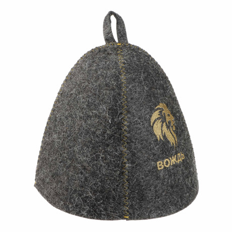 Шапка банная с вышивкой 3 диз. Амонд в асс., войлок серый/белый