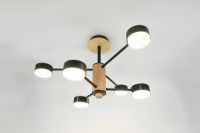 General Люстра 6GX53 50W 600х665 230V черный ,мет/дер Элизиум без пульта IP20 662215