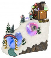 ЭРА фигура новогодняя Лыжня, мультиколор, 3хАА, 22х14х22 EFIS-S06 60484