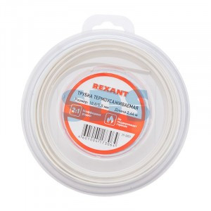 REXANT Трубка термоусадка ТУТ 10/5 мм белая, l ролика=2.44м (8ft) BL 29-0051