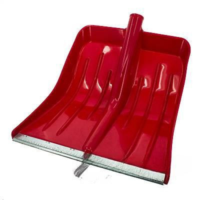 Лопата снеговая пласт с планк 360х420 Малыш ЛЮКС d32  КРАСНАЯ