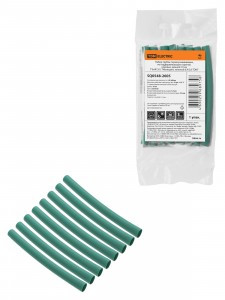 TDM термоусадка трубка ТТкНГ (3:1) 6,4/2,0 зеленая 10см (8шт/уп, цена за уп) SQ0548-2605