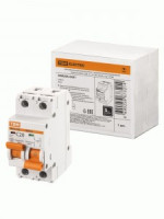 TDM автоматический выкл. с мех. блок. (байпас) ВА47-29Б 1Р+1Р 20А 4,5кА х-ка C SQ0206-0401