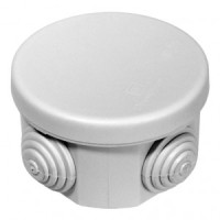 &quot;Промрукав коробка распред. ОУ d65х40 4 гермоввода, HF, UV, У1, серый (200шт) IP55 40-0105